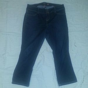Dark denim Capris
