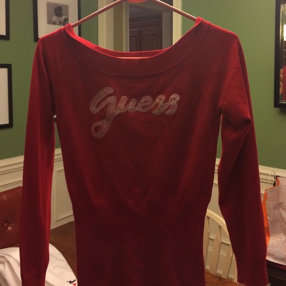 Red Guess sweater