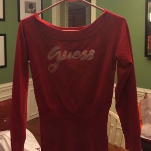 Red Guess sweater
