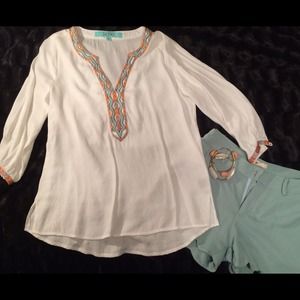 Quarter Length White Shirt