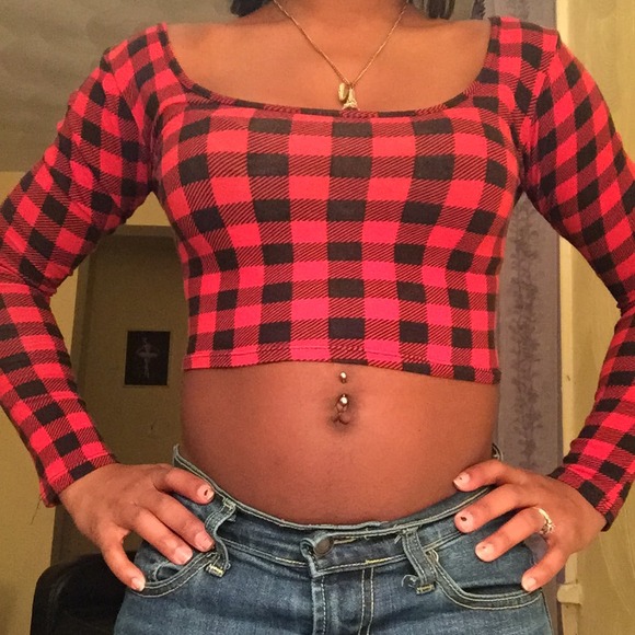 Checkered crop top