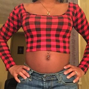 Checkered crop top