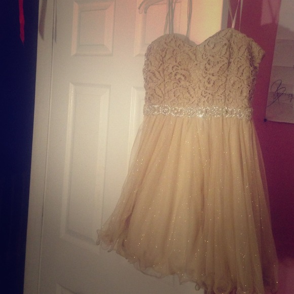 Glitter Gold prom dress