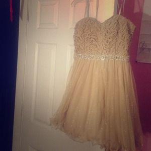 Glitter Gold prom dress