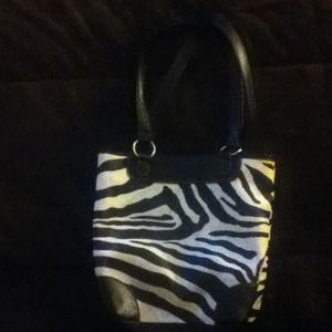 Zebra print bag