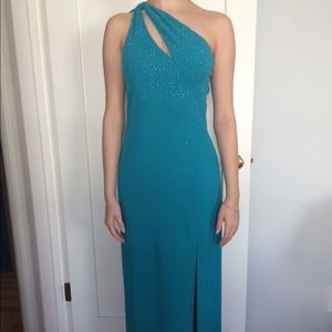 Laundry one-shoulder evening gown