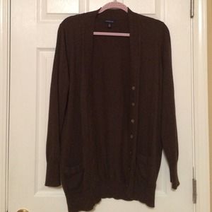 Oversized brown cardigan