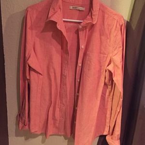 Salmon colored chambray shirt