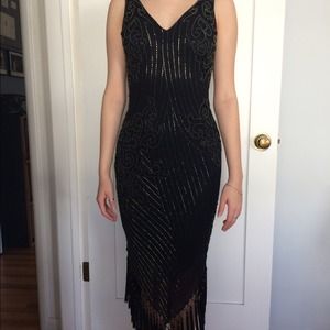 Stunningly beaded Sue Wong "flapper" cocktail