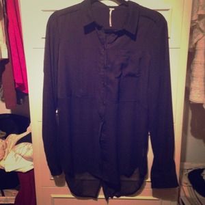 Black Free People Blouse Size Small