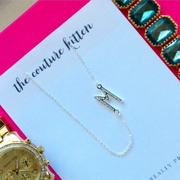 Custom Gold/ Silver Monogram Initial Charm Necklac - Picture 2 of 4