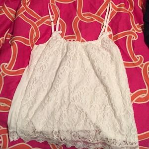 Hollister white tank top