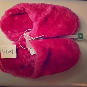 Hot pink slippers
