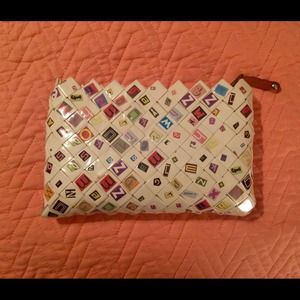 nahui ollin handcrafted candy wrapper small clutch