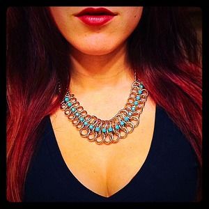💎ALDO💎 Mint/Turquoise  & Gold plated Necklace