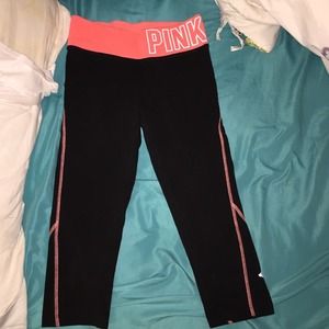 PINK Yoga Leggings and sweatshirt bundle