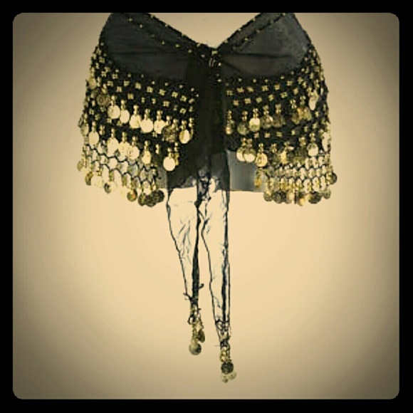 Black and gold Hip Scarf.:)