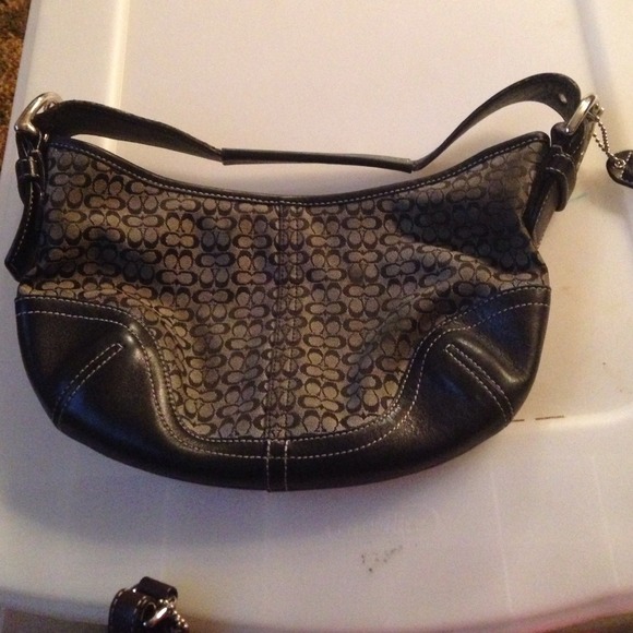 Small black coach purse
