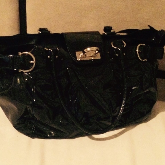 Genuine Salvatore ferragamo patent leather tote