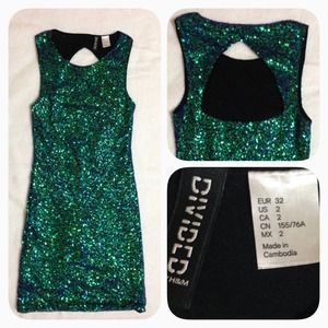 Glitter Green&Blue Dress