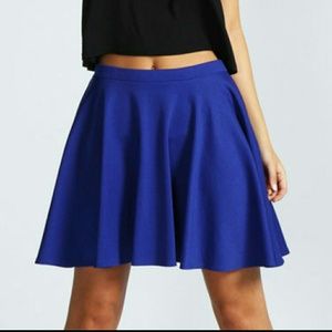 Bright Blue Skater Skirt (new) Large