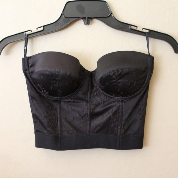 Black lace bustier