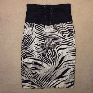 Marciano Zebra Print Skirt