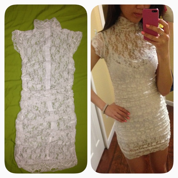 Lacy turtleneck dress