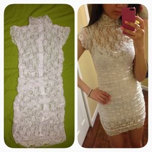 Lacy turtleneck dress