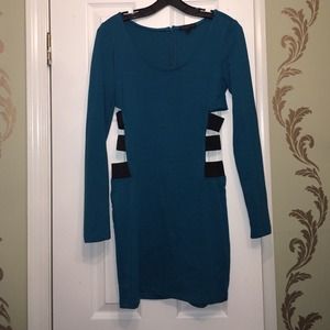 Rampage Green Cut Out Dress