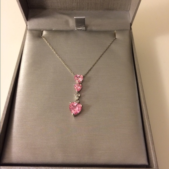 Brand new Zales pink hearts necklace
