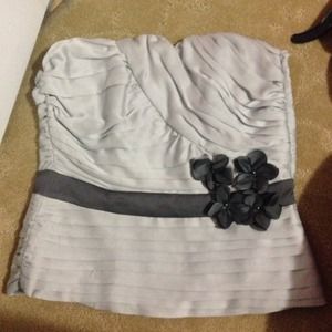 Strapless sweetheart blouse