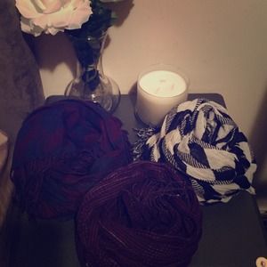 Three Armani Exchange Scarves