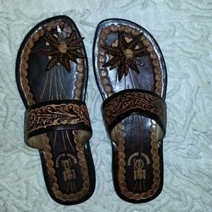Custom made leather sandals