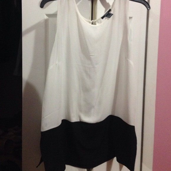Black and white A line tank