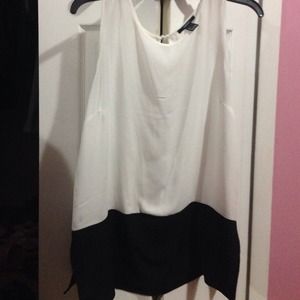 Black and white A line tank