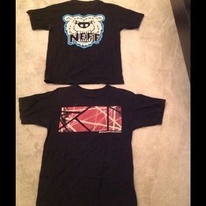 Famous Stars & Straps & NEFF Black Tee-Shirts