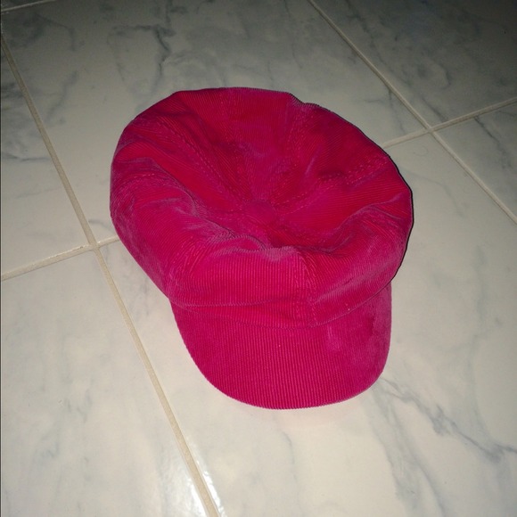 Pink corduroy mailboy hat 57 cm from Lia's closet on Poshmark
