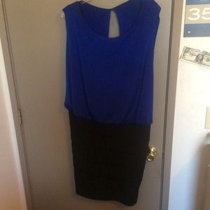 Sparkly Cobalt & Black Dress