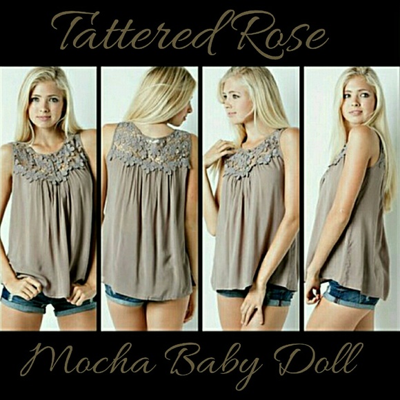 🌴Mocha Babydoll Top - Picture 2 of 4