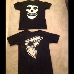 🎈Misfits & Famous Stars & Straps Black Tee-Shirts