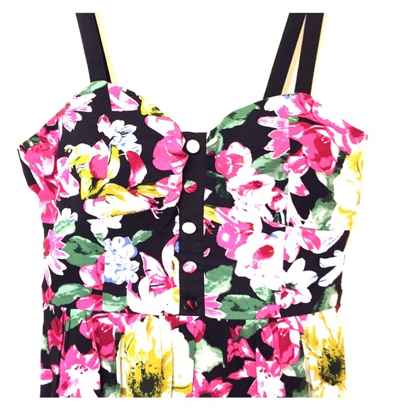 Floral bustier dress