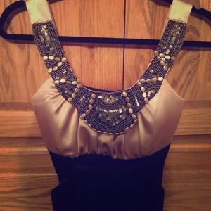 Gold and Black embellished dress
