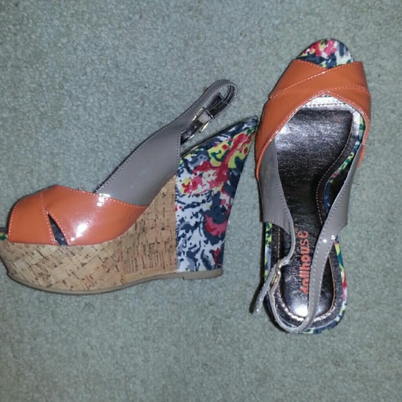 Wooden multi colored wedges