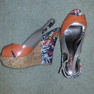 Wooden multi colored wedges