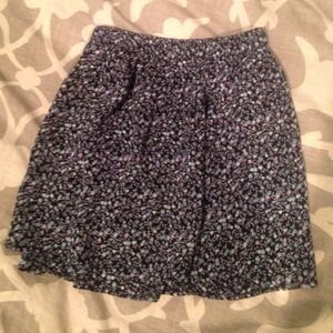 Brandy Melville Blue Floral Skirt