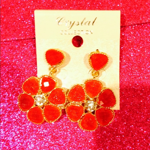 red earring flower