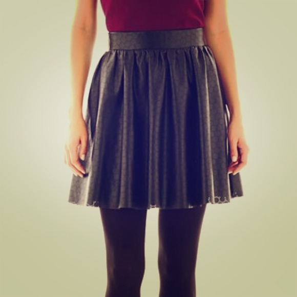 Faux Leather Skirt