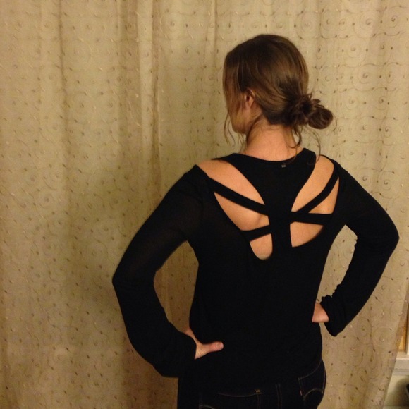 Black racer back long sleeve OBEY shirt size XS