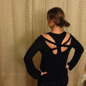 Black racer back long sleeve OBEY shirt size XS